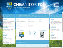 Tablet Screenshot of live.chemnitzerfc.de